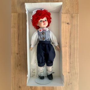 Seymour Mann Our American Sweethearts Raggedy Andy Porcelain Doll Hand Painted